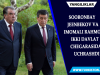 Sooronbay Jeenbekov va Imomali Rahmon ikki davlat chegarasida uchrashdi
