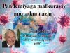 Pandemiyaga mafkuraviy nuqtadan nazar
