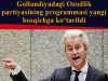 Gollandiyadagi Ozodlik partiyasining programmasi yangi bosqichga ko‘tarildi
