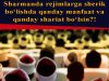Sharmanda rejimlarga sherik bo‘lishda qanday manfaat va qanday shariat bo‘lsin?!
